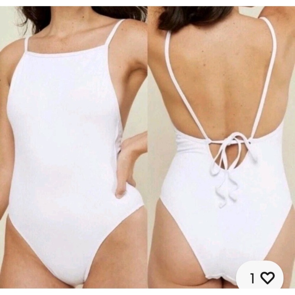 Andie Swim The Paloma One Piece Swimsuit XL Tall Black Minimalist Vacation Beach